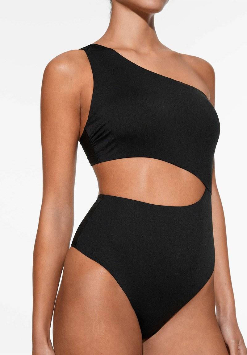 OYSHO OYSHO ASYMMETRIC - Swimsuit - black Hotsell