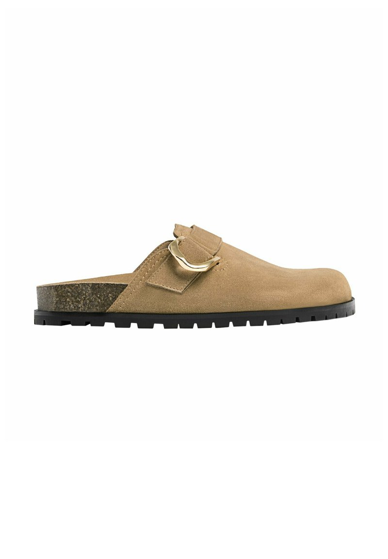 Stradivarius Stradivarius WITH BUCKLE DETAILS - Clogs - beige Günstig kaufen