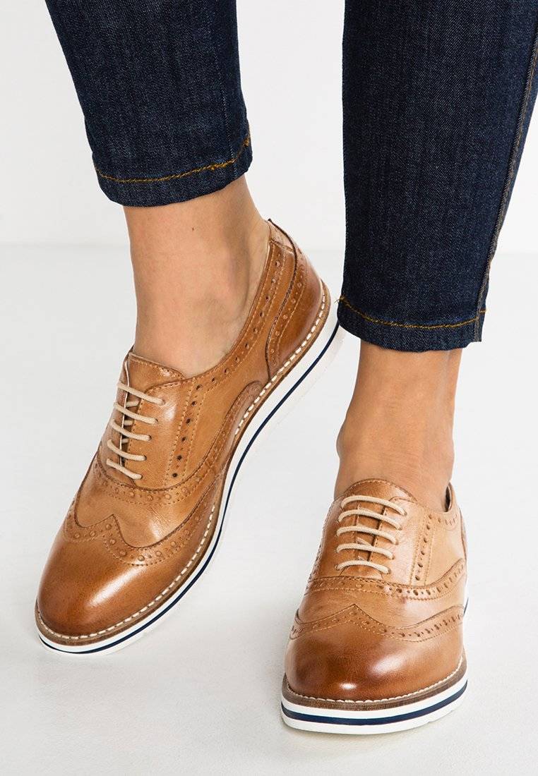 Anna Field Anna Field LEATHER - Casual lace-ups - cognac Vatertagsangebot