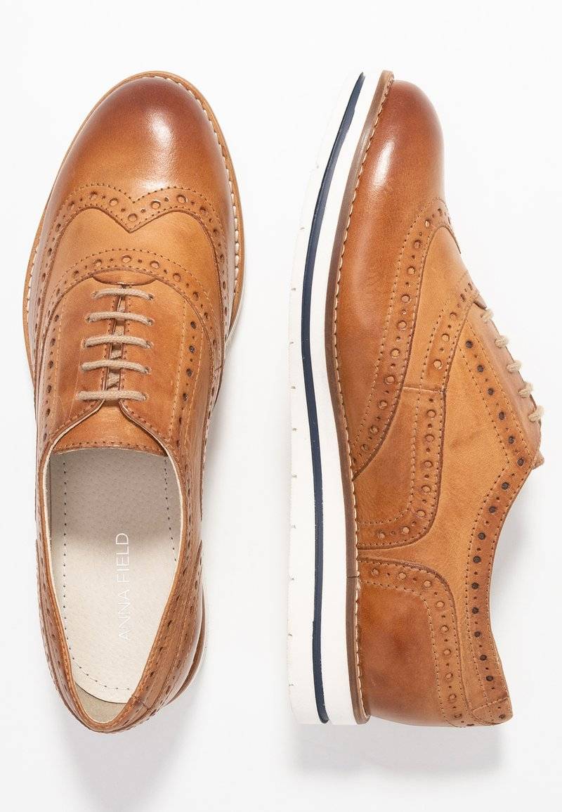 Anna Field Anna Field LEATHER - Casual lace-ups - cognac Vatertagsangebot