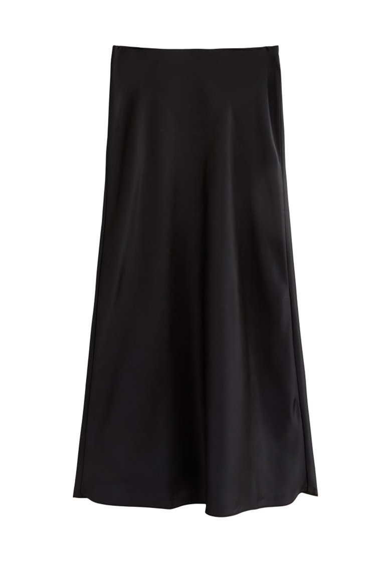 New Look New Look BIAS CUT MIDI - A-line skirt - black Rabatte dieses Monats