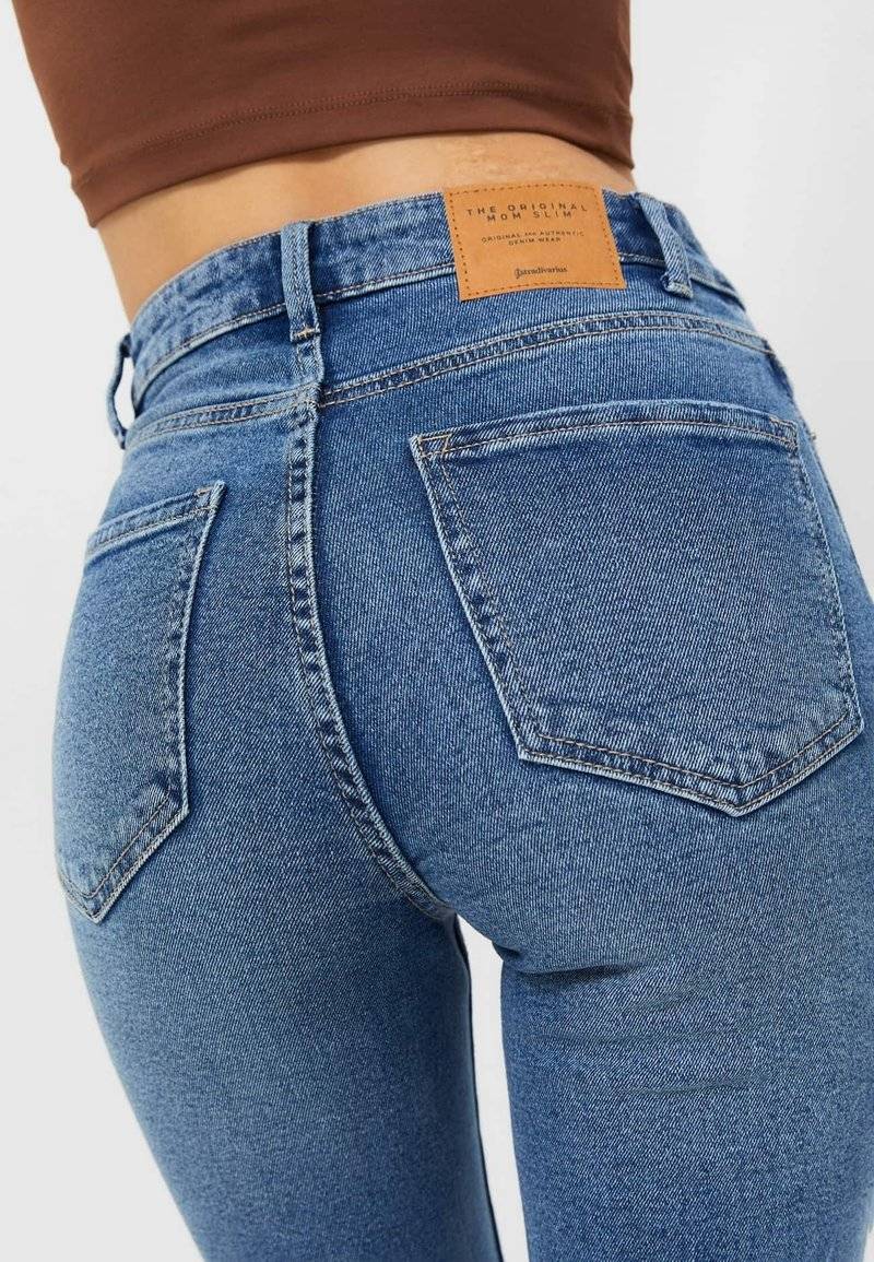 Stradivarius Stradivarius SLIM FIT - Slim fit jeans - dark blue 2025