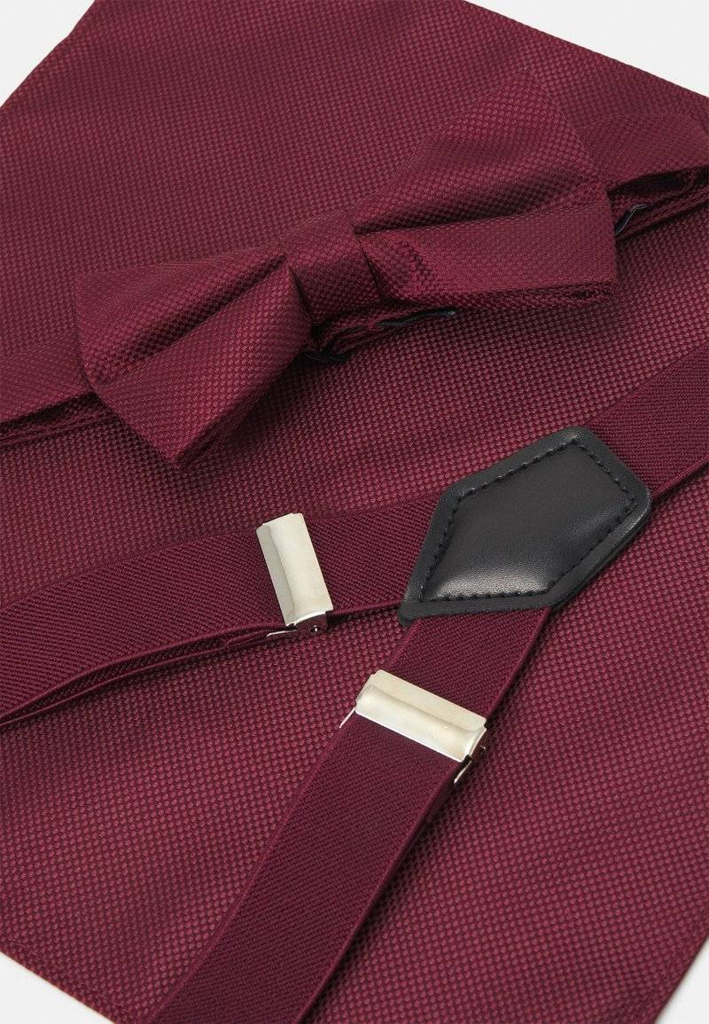 Pier One Pier One SUSPENDER/HOSENTRÄGER SET - Pocket square - bordeaux Angebote