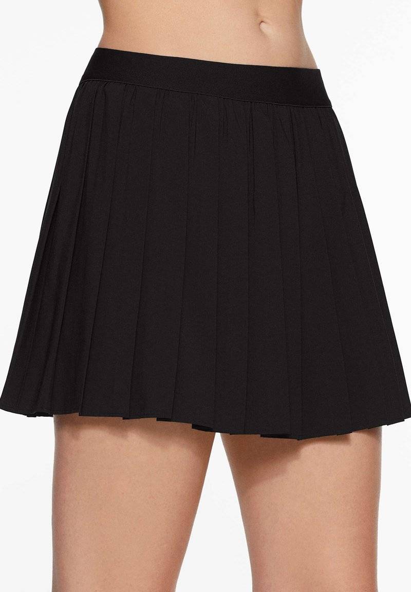 OYSHO OYSHO PLEATED COMPRESSIVE - Sports skirt - black Limitierter Zeitrabatt