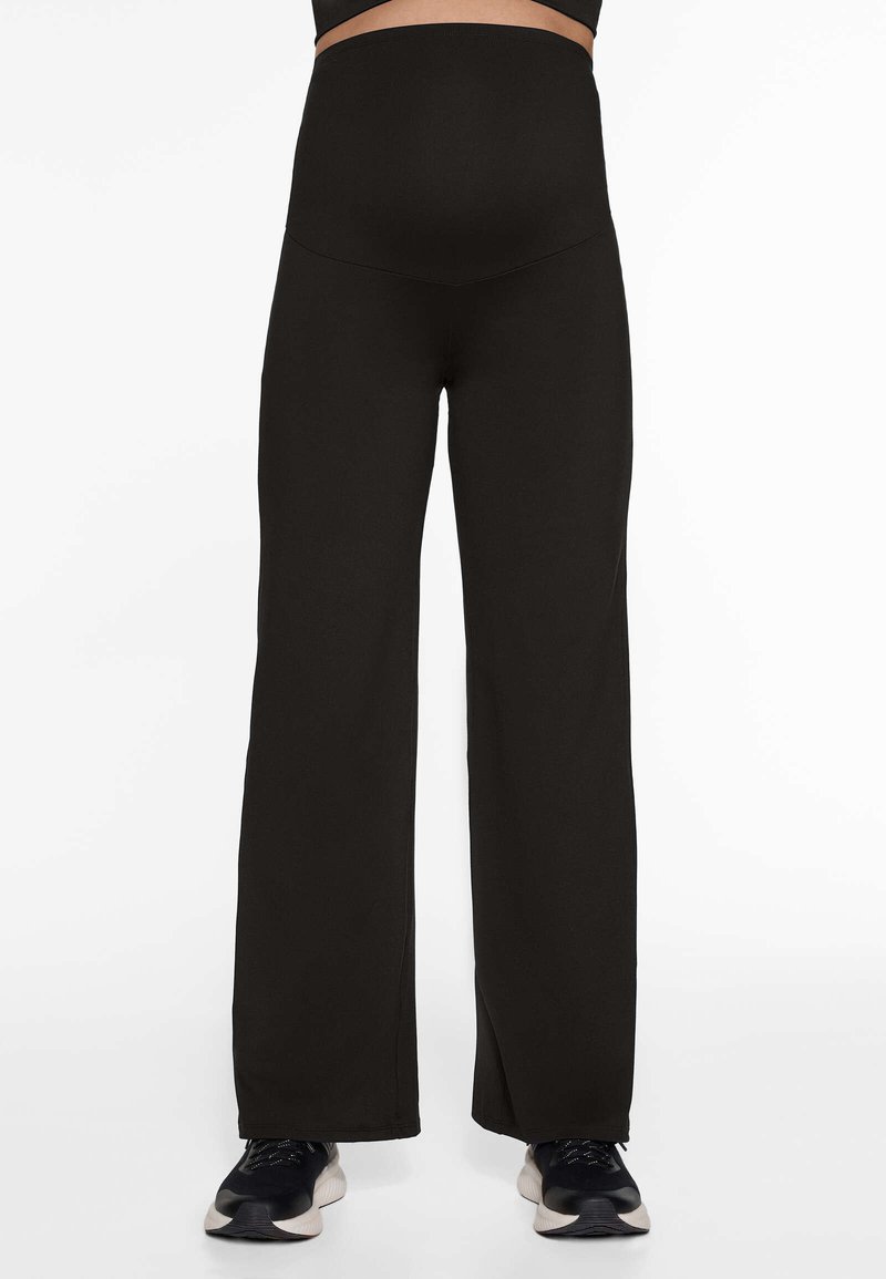 OYSHO OYSHO COMFORTLUX MATERNITY STRAIGHT-LEG - Trousers - black Saisonschlussverkauf