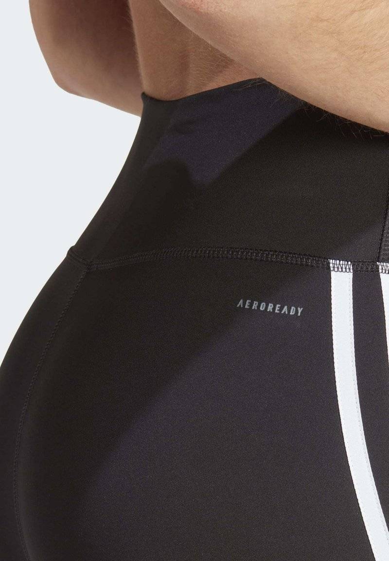 adidas Performance adidas Performance ESSENTIALS 3-STRIPES HIGH-WAISTED 7/8 - Leggings - black Vierteljährliche Förderung