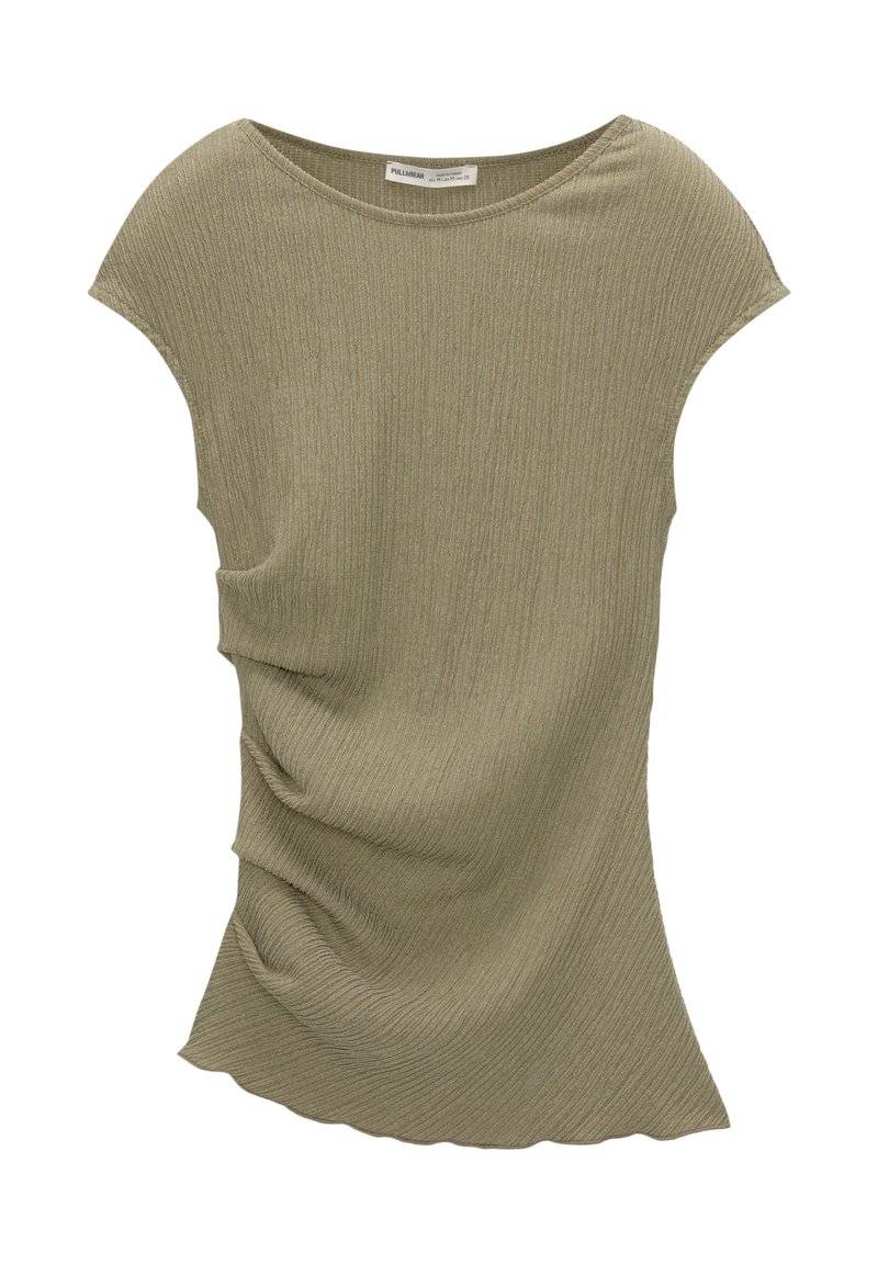 PULL&BEAR PULL&BEAR GATHERED SLEEVELESS - Blouse - khaki Cyber Monday