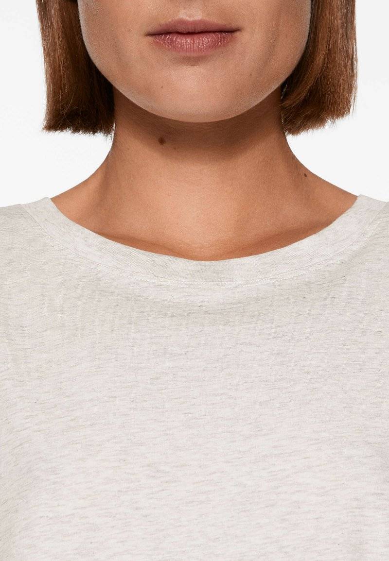 OYSHO OYSHO SHORT SLEEVE - Basic T-shirt - mottled light grey Nur für heute