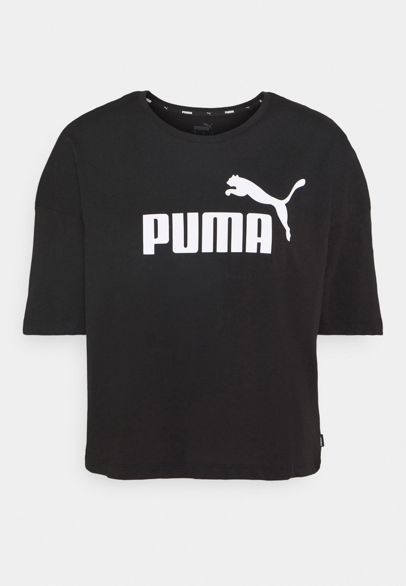 Puma Puma CROPPED LOGO TEE - Print T-shirt - puma black Online
