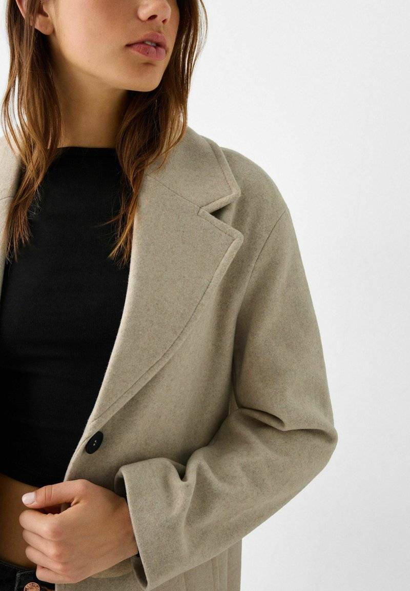 Bershka Bershka SOFT - Classic coat - white Günstig kaufen