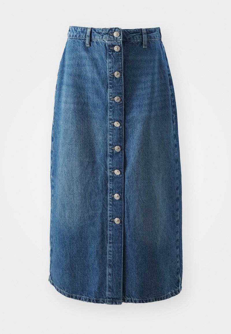 ONLY ONLY ONLCECE MIDI BUTTON SKIRT - A-line skirt - medium blue denim Osterangebot