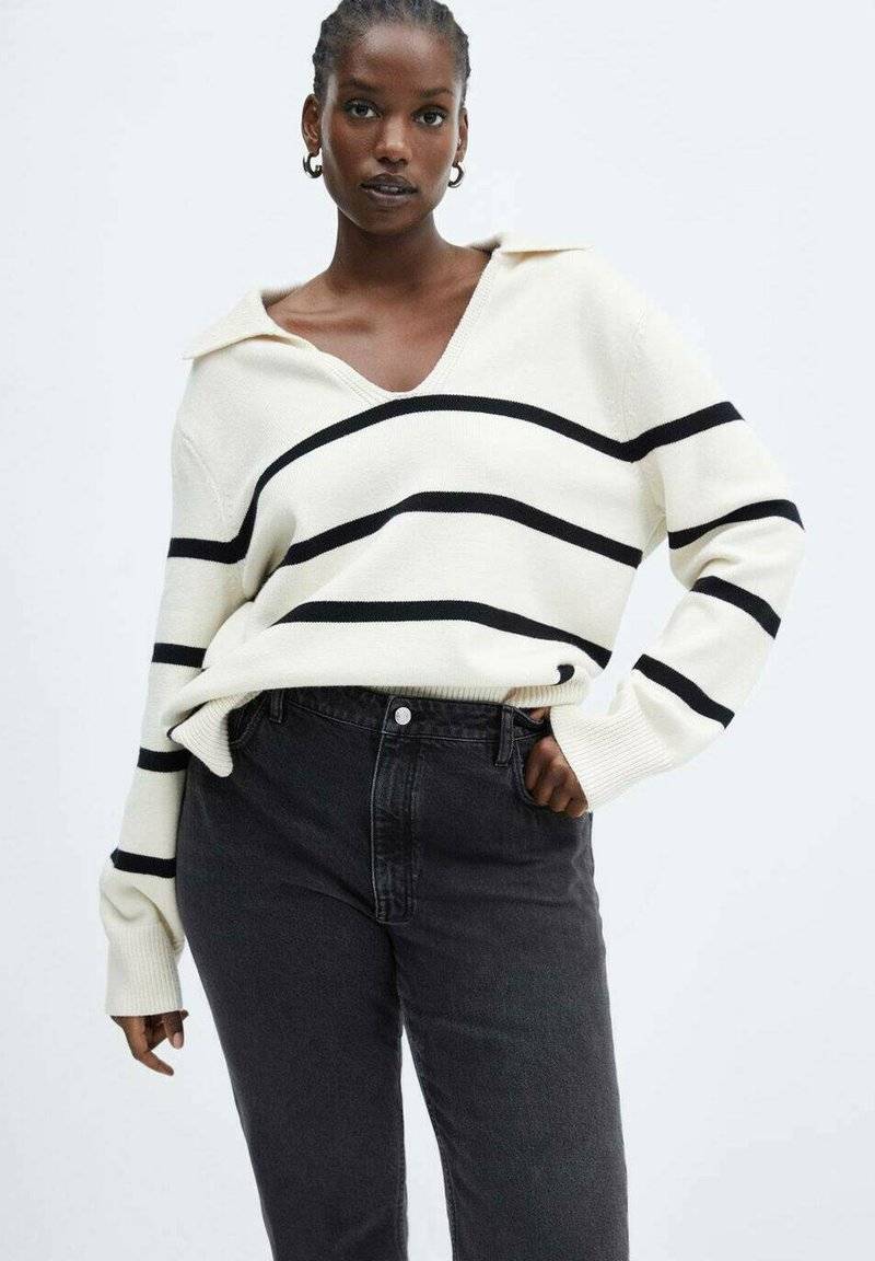 Mango Mango Straight leg jeans - black denim Heißer Verkauf