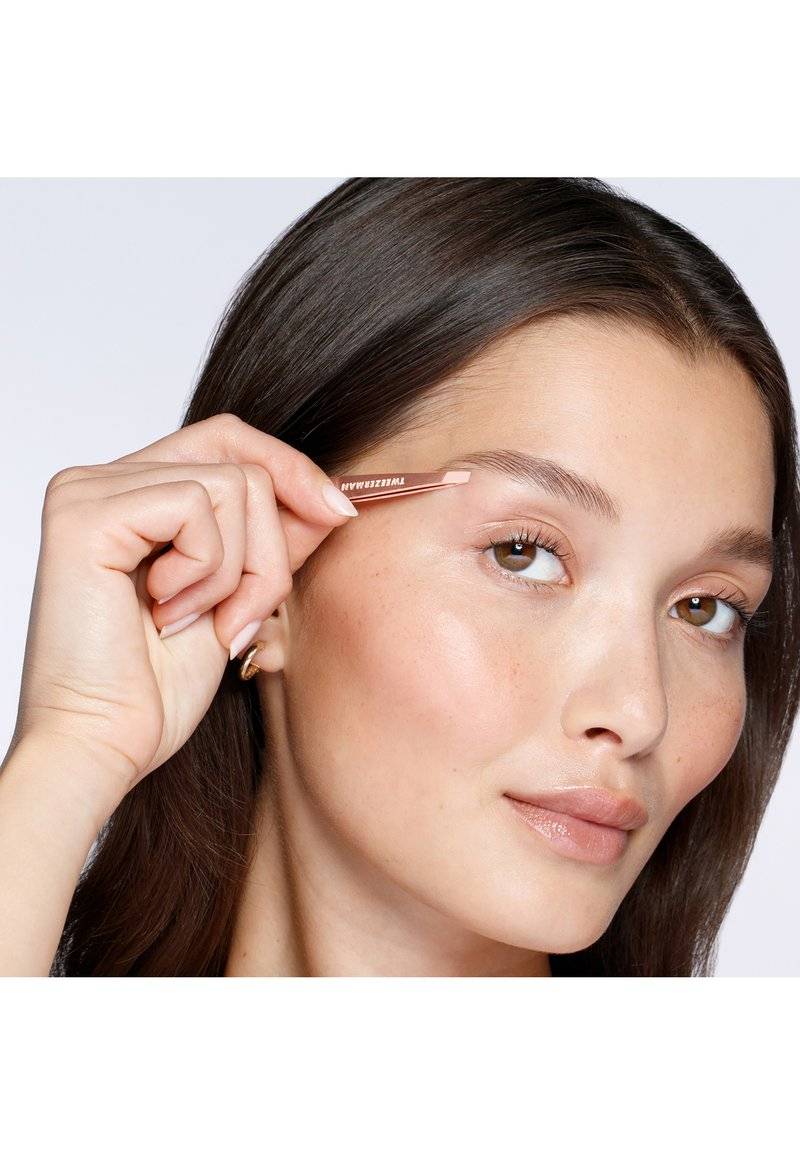 TWEEZERMAN TWEEZERMAN ROSE GOLD MINI SLANT WITH CASE - Hair removal tool Online Outlet