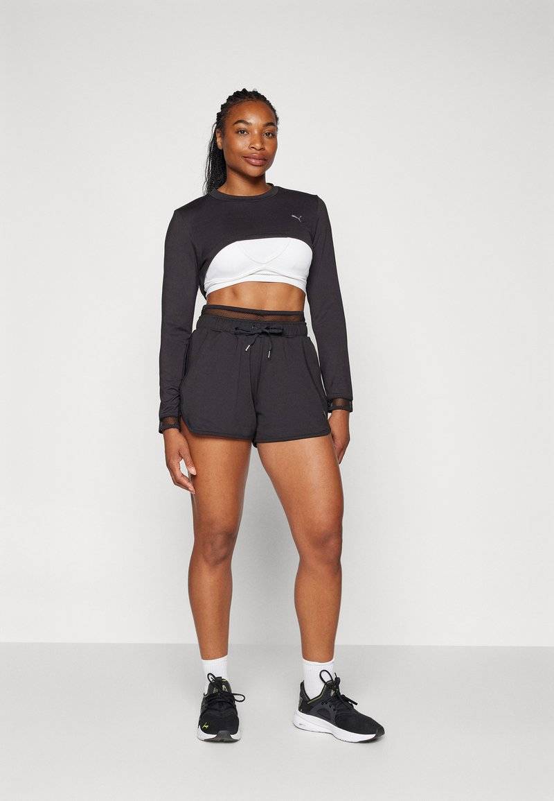 Puma Puma PAMELA REIF CROPPED - Long sleeved top - black 50% Rabatt mit kostenlosem Versand