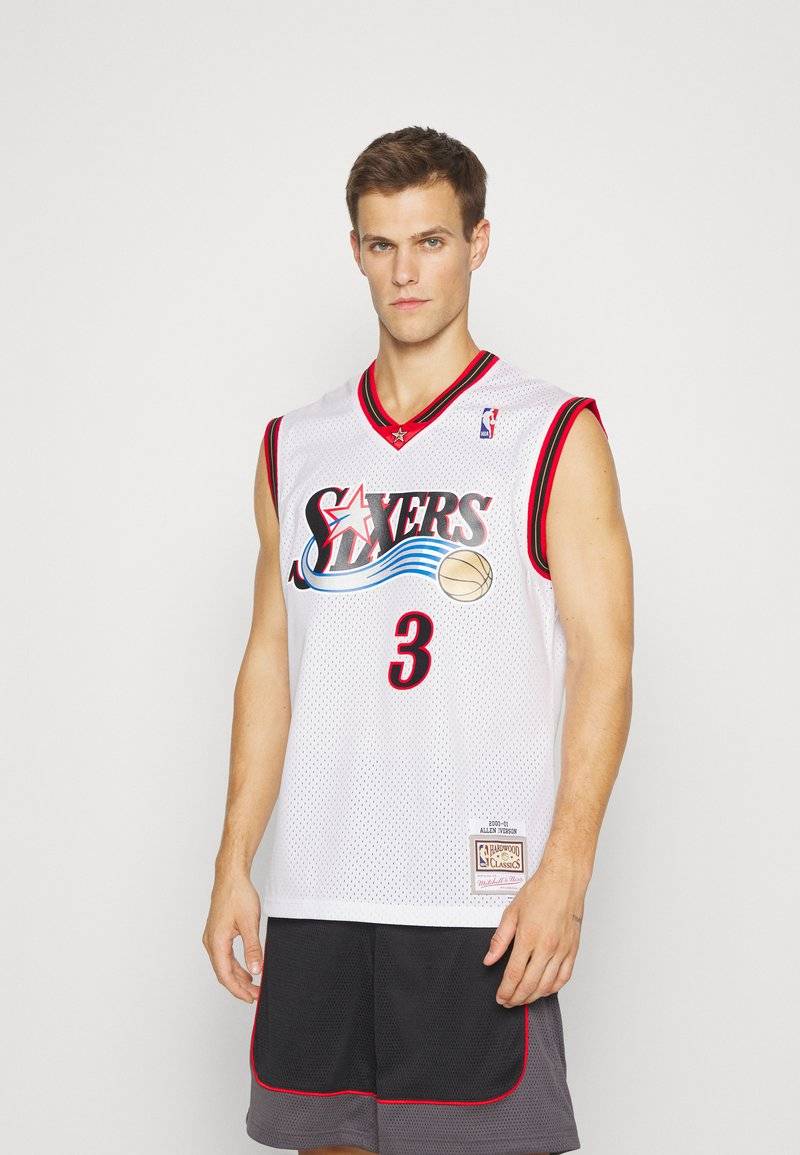 Mitchell & Ness Mitchell & Ness NBA ALLEN IVERSON PHILADELPHIA 76ERS SWINGMAN HOME - Club wear - white 50% Rabatt für begrenzte Zeit