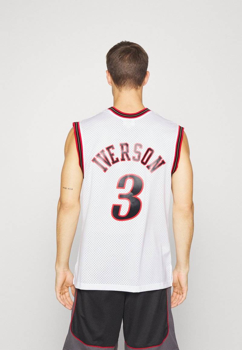 Mitchell & Ness Mitchell & Ness NBA ALLEN IVERSON PHILADELPHIA 76ERS SWINGMAN HOME - Club wear - white 50% Rabatt für begrenzte Zeit