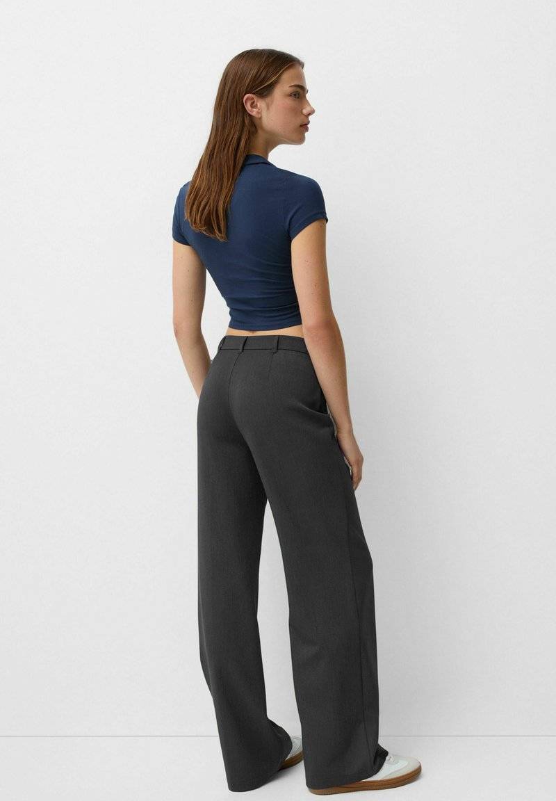 Bershka Bershka Trousers - mottled grey Versandkostenfrei
