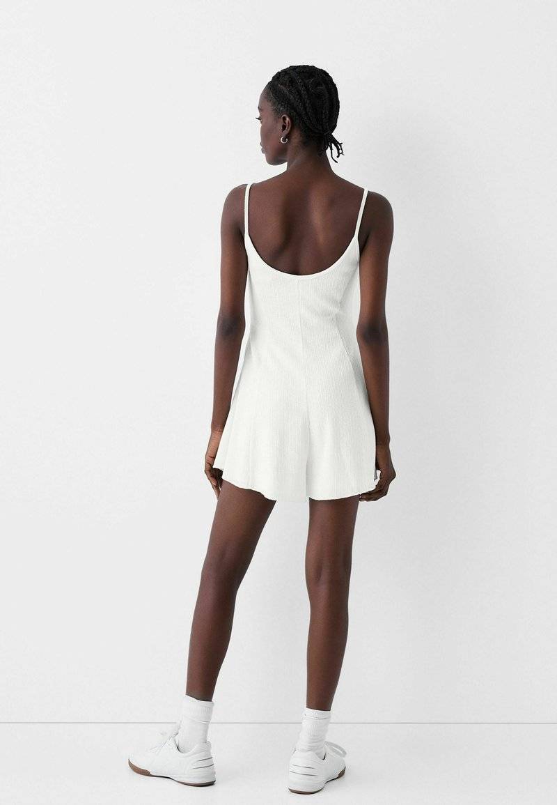 Bershka Bershka PRINTED - PLAYSUIT - Jumpsuit - white Vatertagsangebot