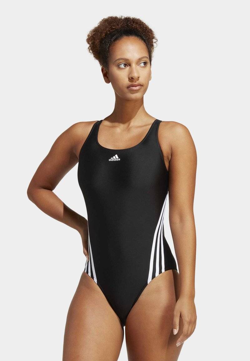 adidas Sportswear adidas Sportswear ADIDAS 3-STRIPES - Swimsuit - black white Lagerräumung