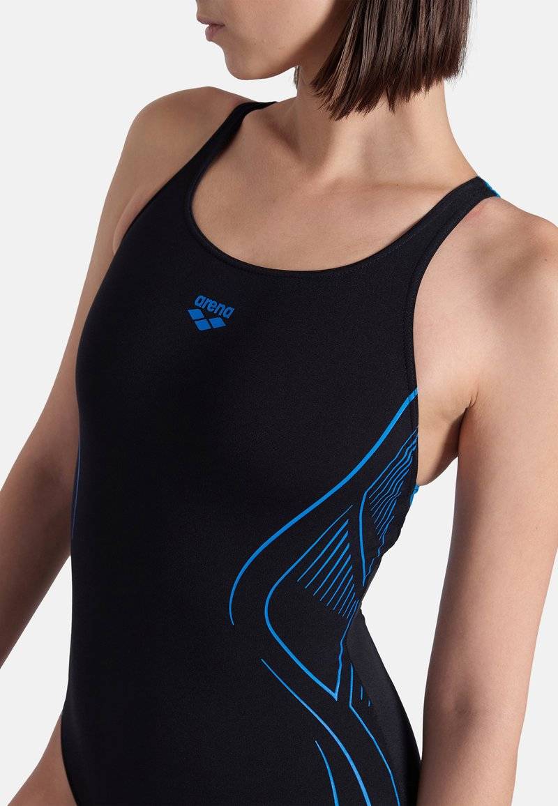 Arena Arena REFLECTING - Swimsuit - black blue river Saisonale Angebote