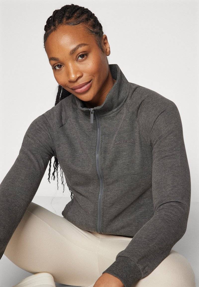 ONLY Play ONLY Play ONPMELINA ZIP - Zip-up sweatshirt - dark grey melange Vatertagsangebot