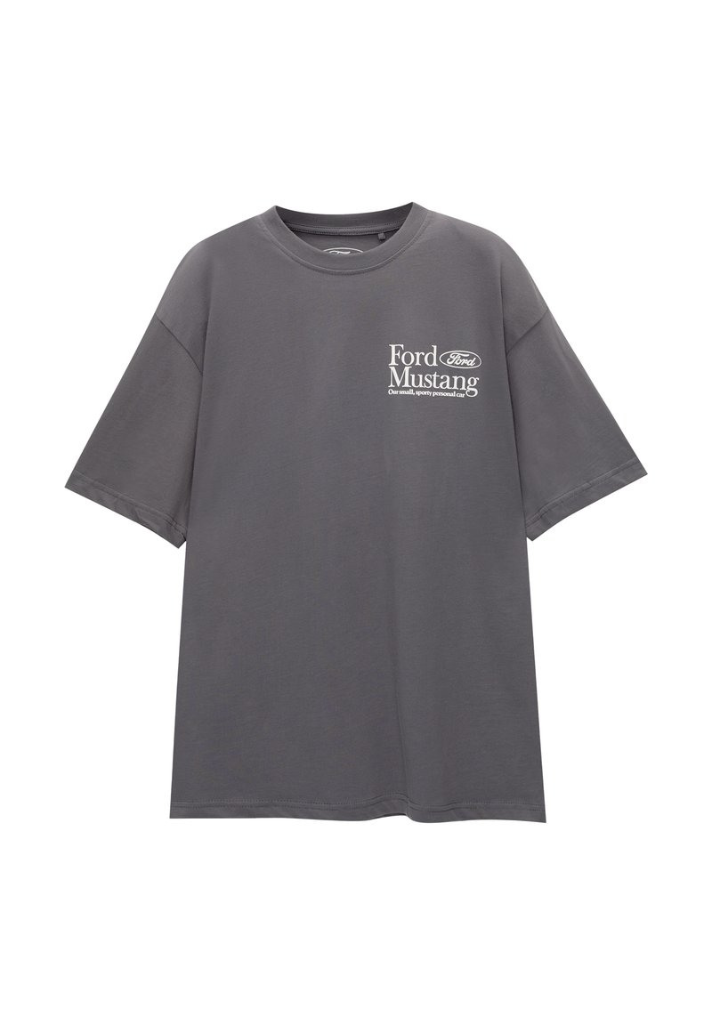 PULL&BEAR PULL&BEAR FORD SHORT SLEEVE - Print T-shirt - grey Super Rabatt