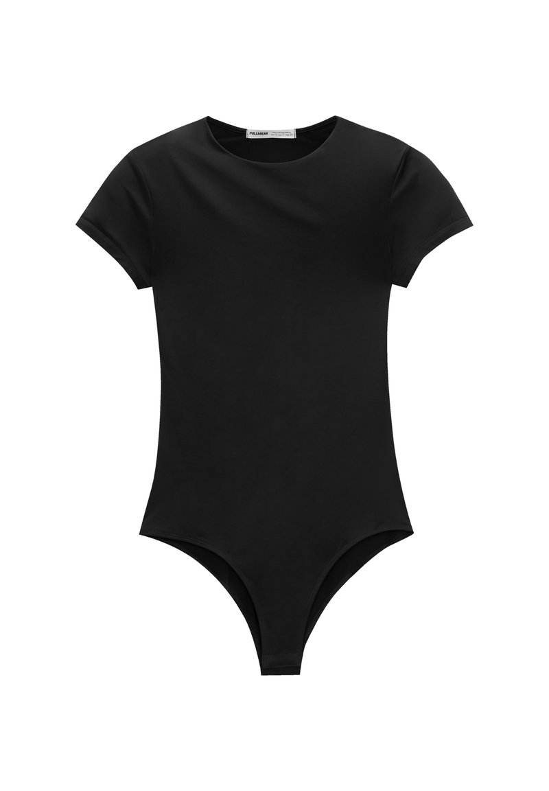 PULL&BEAR PULL&BEAR FITTED SHORT SLEEVE - Basic T-shirt - black Clearance-Verkauf