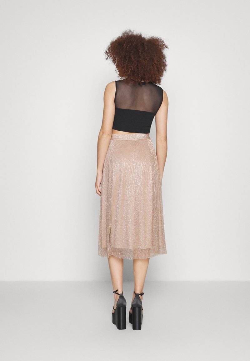 ONLY ONLY ONLTINGA SHINE SKIRT - A-line skirt - beige zollfrei