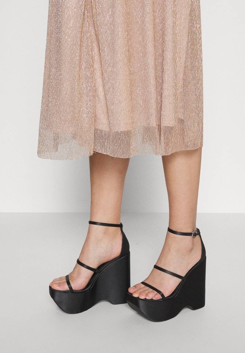 ONLY ONLY ONLTINGA SHINE SKIRT - A-line skirt - beige zollfrei