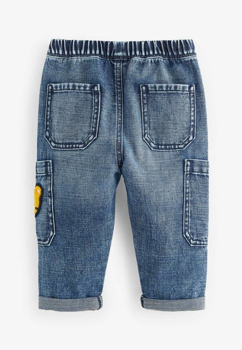 Next Next UTILITY - Relaxed fit jeans - mid blue denim with tiger Verkauf