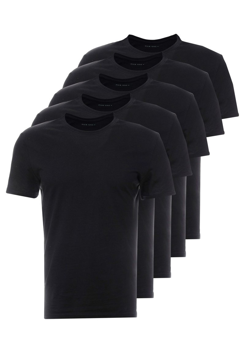 Pier One Pier One 5 PACK - Basic T-shirt - black Hotsell