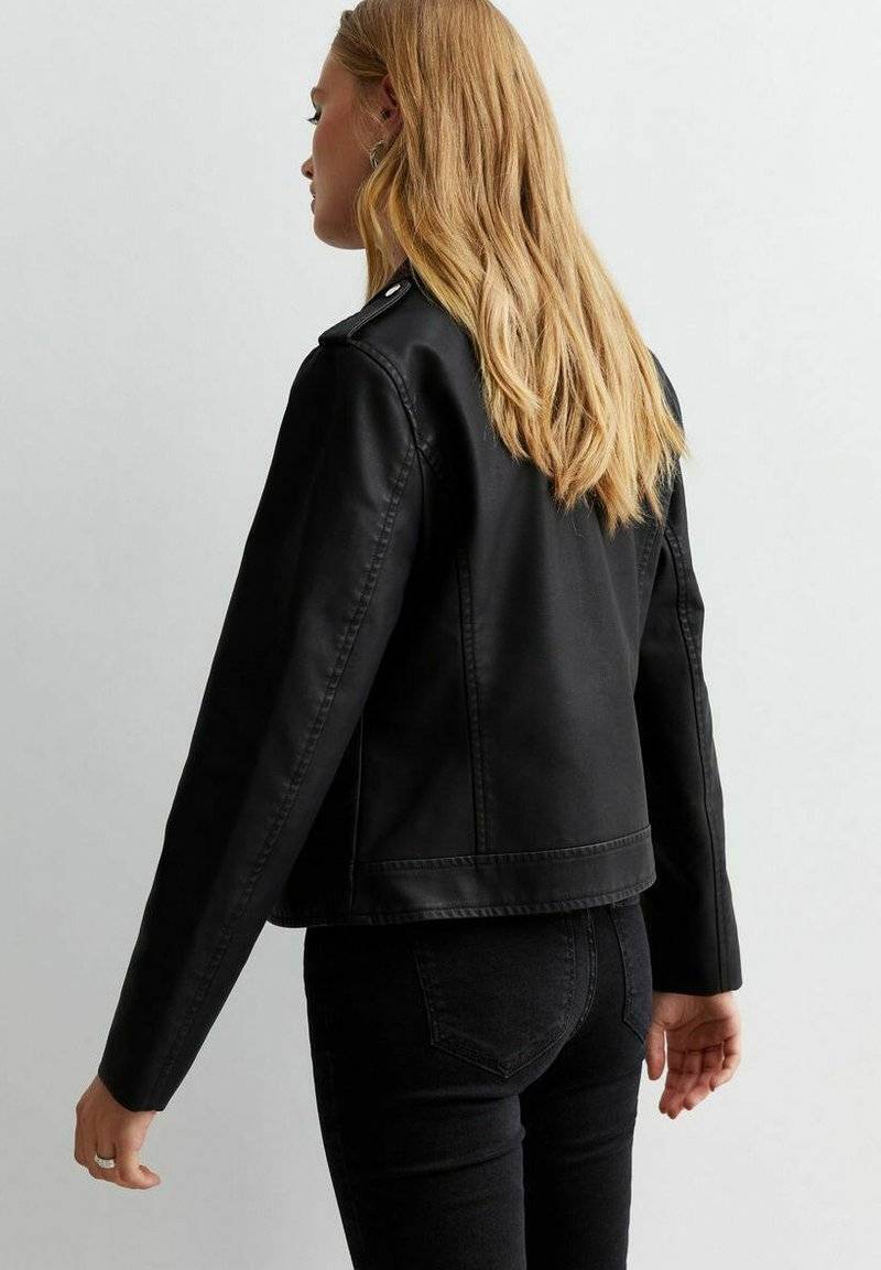 New Look New Look LOOK - Faux leather jacket - black Schlussverkauf
