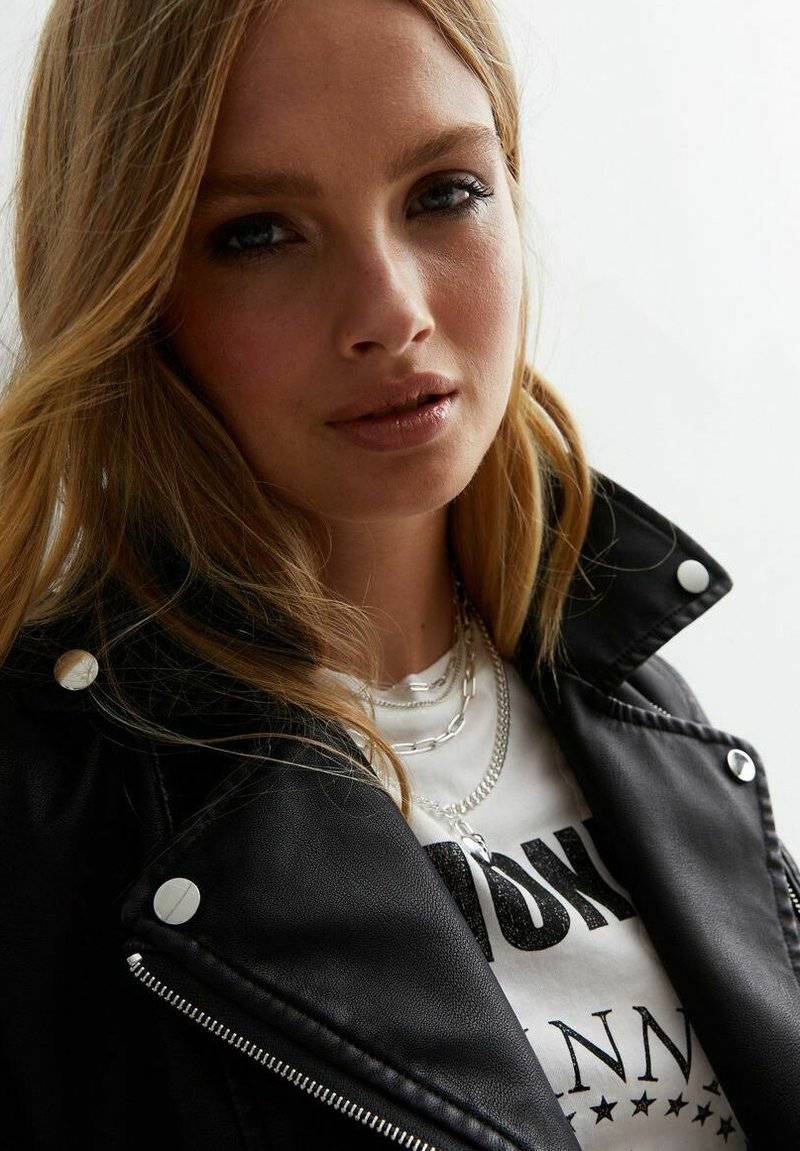 New Look New Look LOOK - Faux leather jacket - black Schlussverkauf