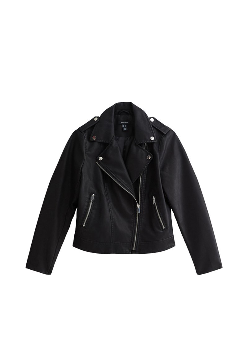 New Look New Look LOOK - Faux leather jacket - black Schlussverkauf