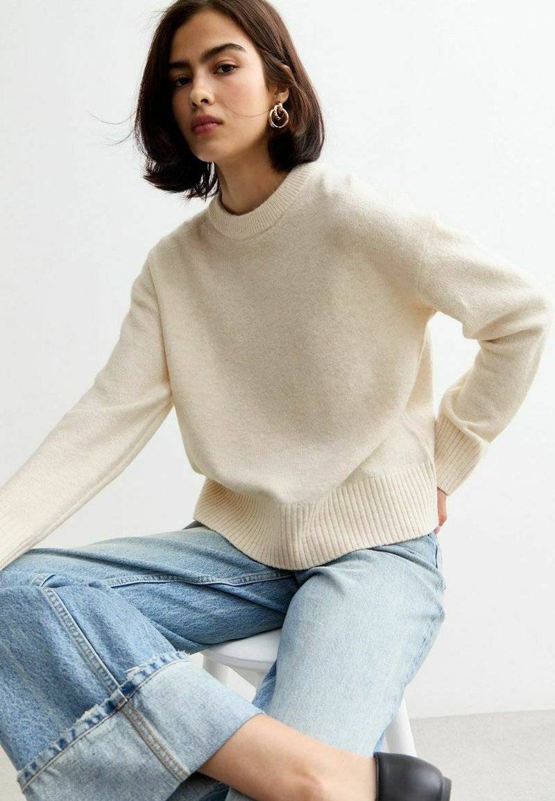 New Look New Look CREW NECK - Jumper - off white Limitierter Zeitrabatt