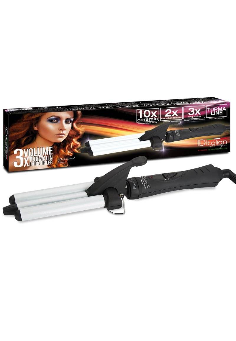 Italian Design Italian Design HAIR CURLER TOURMALINE 3X - Hair Styling Tool - black Discount Store für neue Produkte