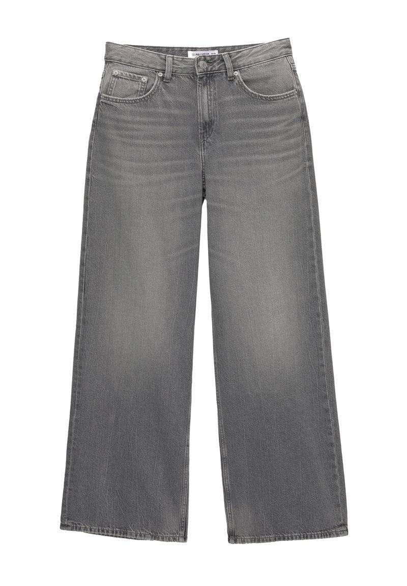 PULL&BEAR PULL&BEAR OVERSIZE - Flared Jeans - grey Outlet