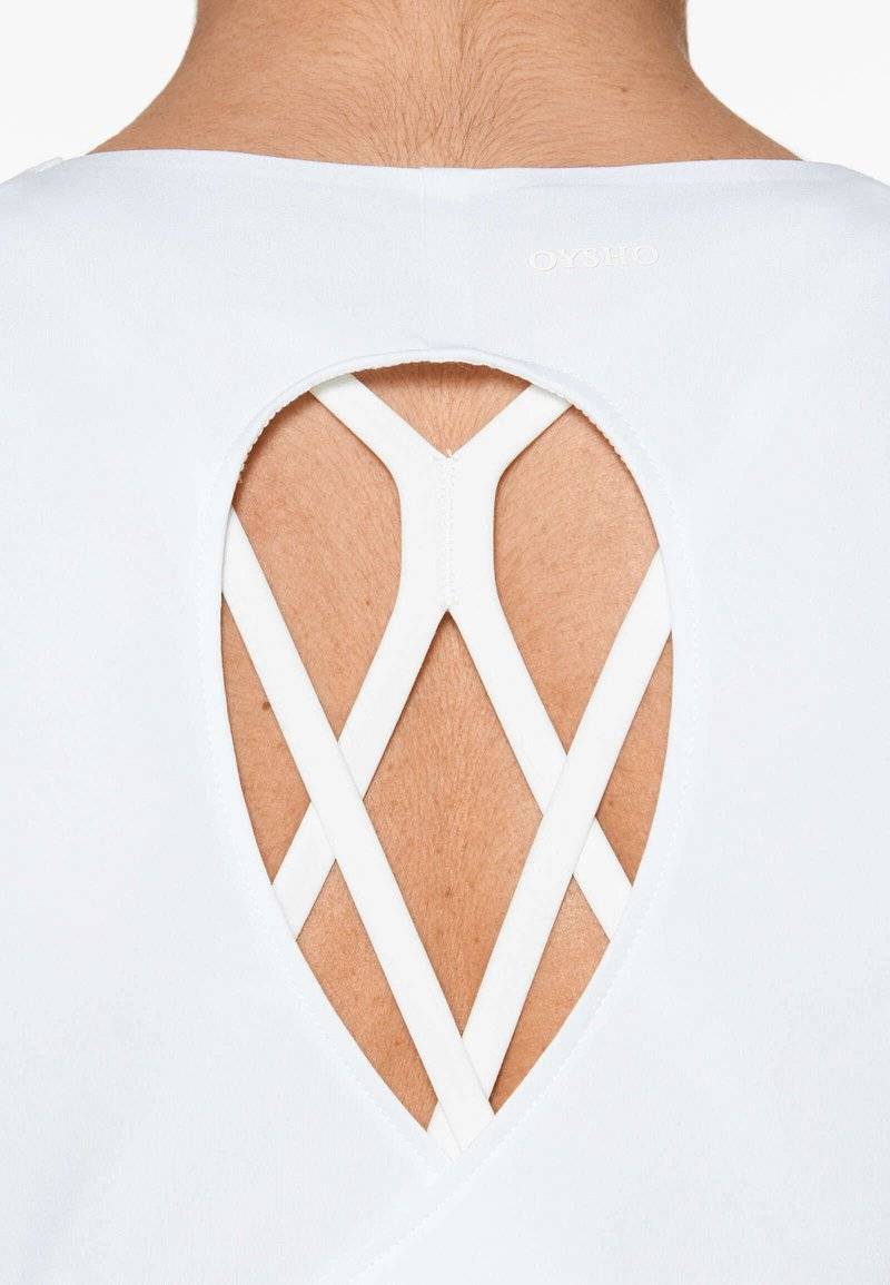 OYSHO OYSHO COMFORTLUX CROSS BACK - Top - white Große Rabatte