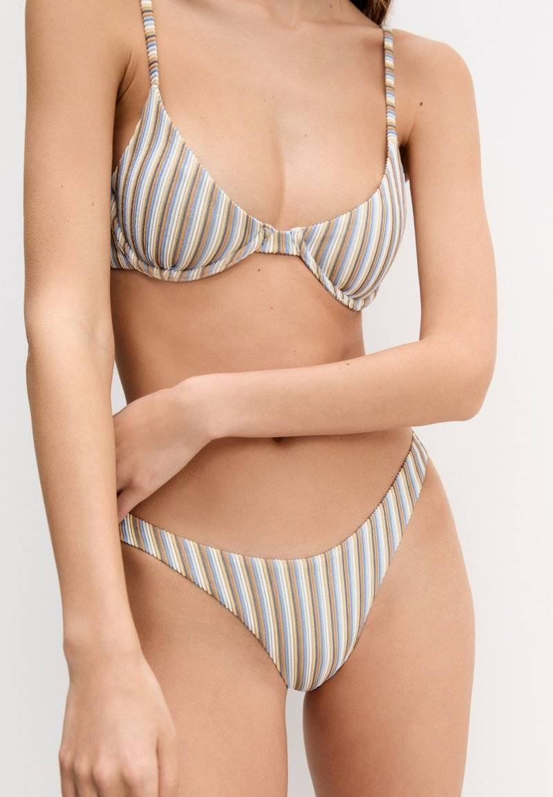 PULL&BEAR PULL&BEAR STRIPED - Bikini bottoms - blue Rabatte dieses Monats