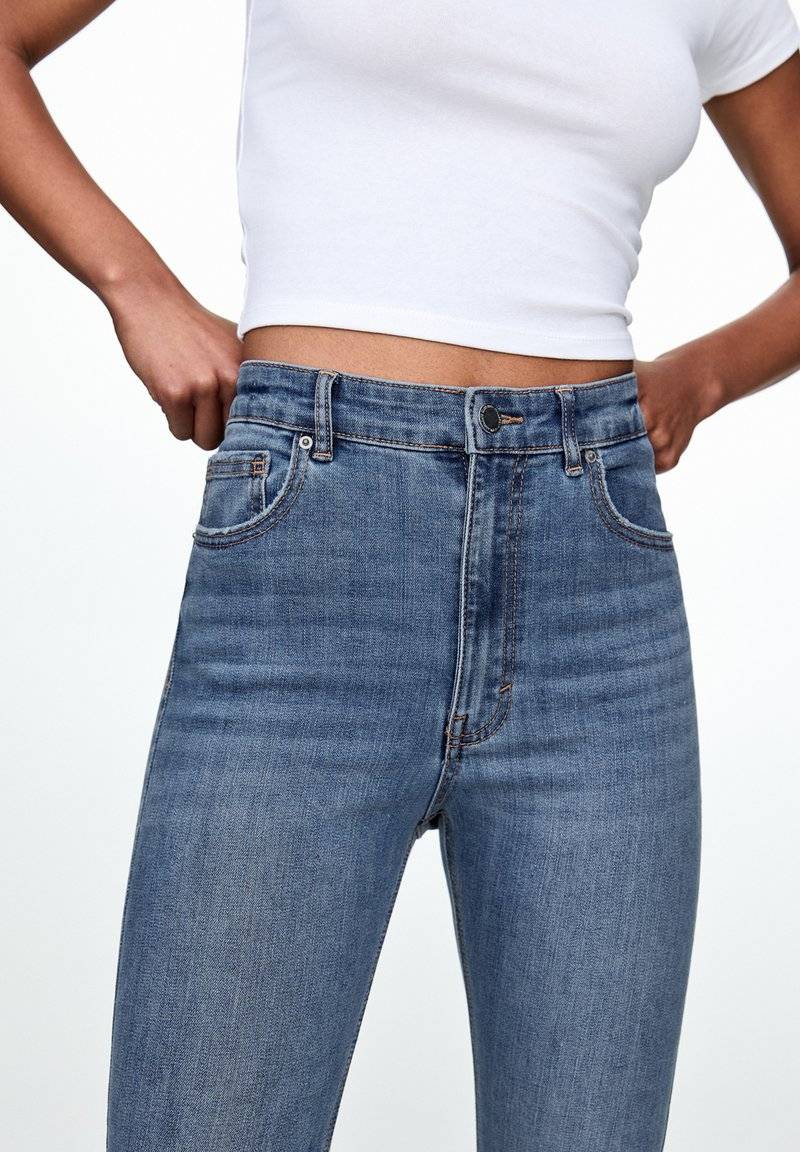 PULL&BEAR PULL&BEAR HIGH WAIST - Jeans Skinny Fit - blue denim Verkauf