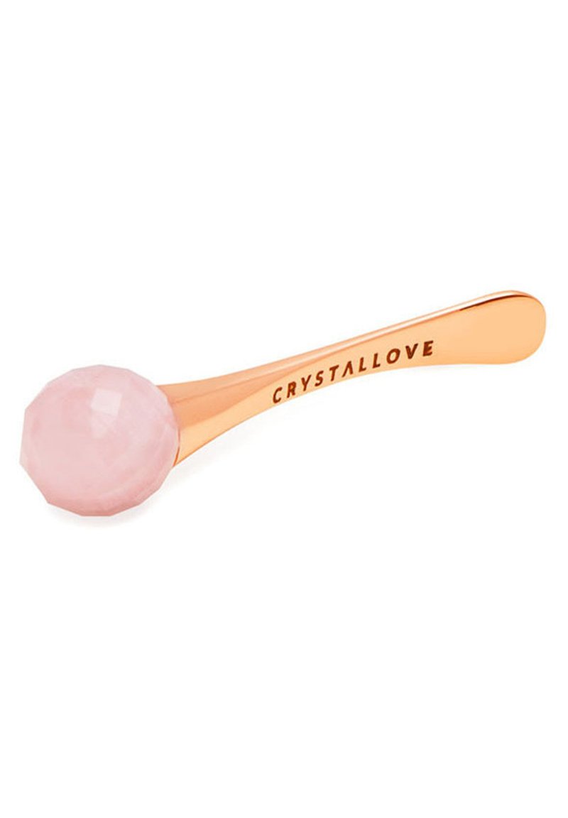 CRYSTALLOVE CRYSTALLOVE ROSE QUARTZ 3D EYE MASSAGER - Skincare tool - gold Räumungsverkauf