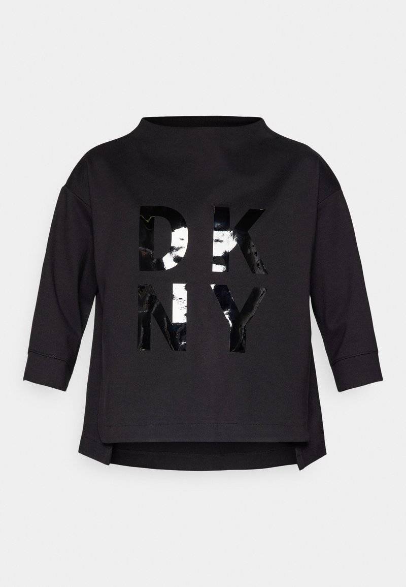 DKNY DKNY STACKED LOGO POPOVER - Long sleeved top - black Im Verkauf