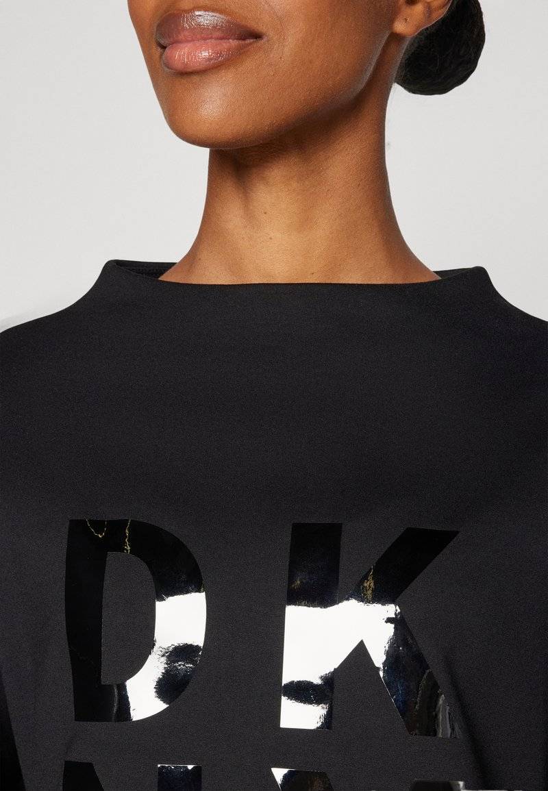 DKNY DKNY STACKED LOGO POPOVER - Long sleeved top - black Im Verkauf