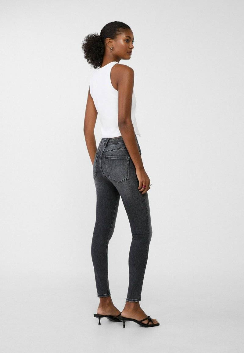 Stradivarius Stradivarius Jeans Skinny Fit - black denim Günstig kaufen