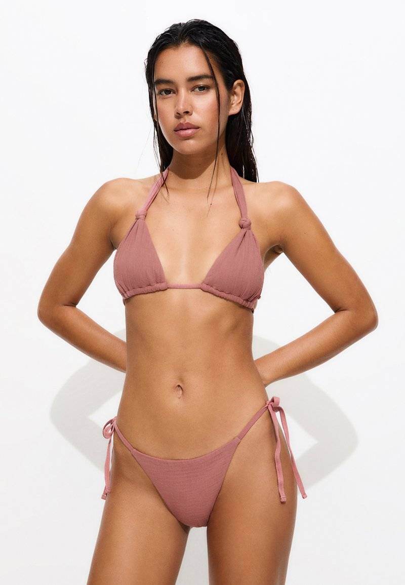 PULL&BEAR PULL&BEAR TEXTURED - Bikini bottoms - light pink Preisnachlass