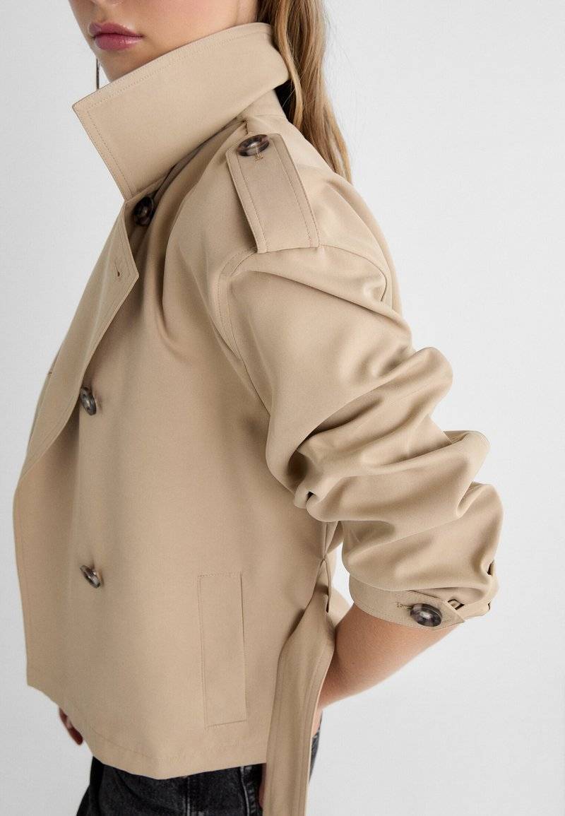 Stradivarius Stradivarius WITH BELT - Summer jacket - beige Black Friday