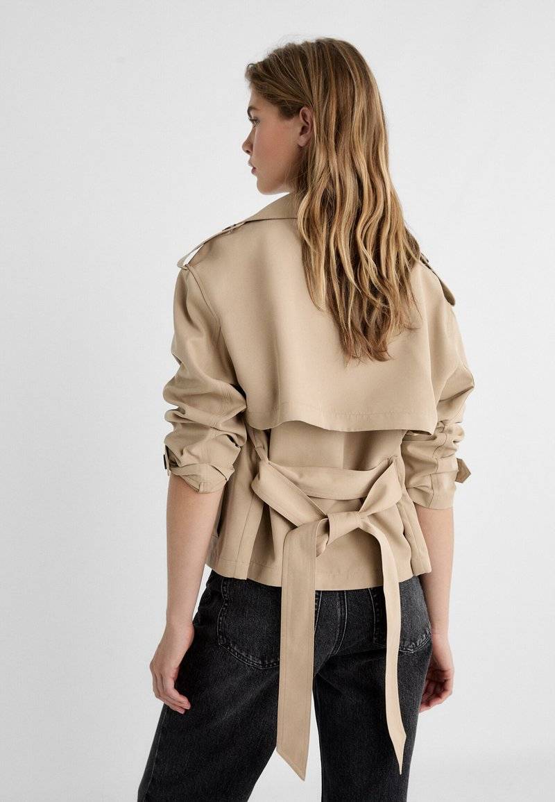 Stradivarius Stradivarius WITH BELT - Summer jacket - beige Black Friday