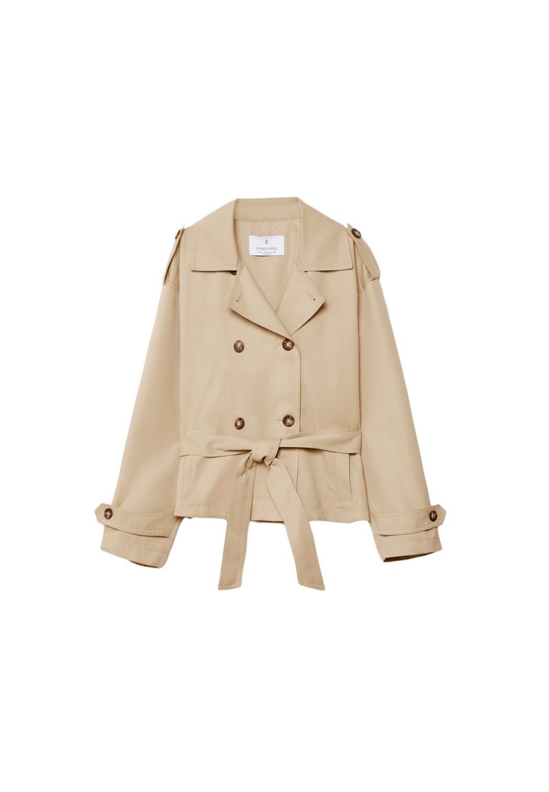 Stradivarius Stradivarius WITH BELT - Summer jacket - beige Black Friday