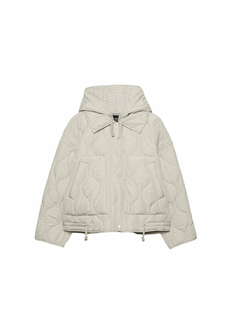 Stradivarius Stradivarius PUFFER - Winter jacket - white Heißer Verkauf