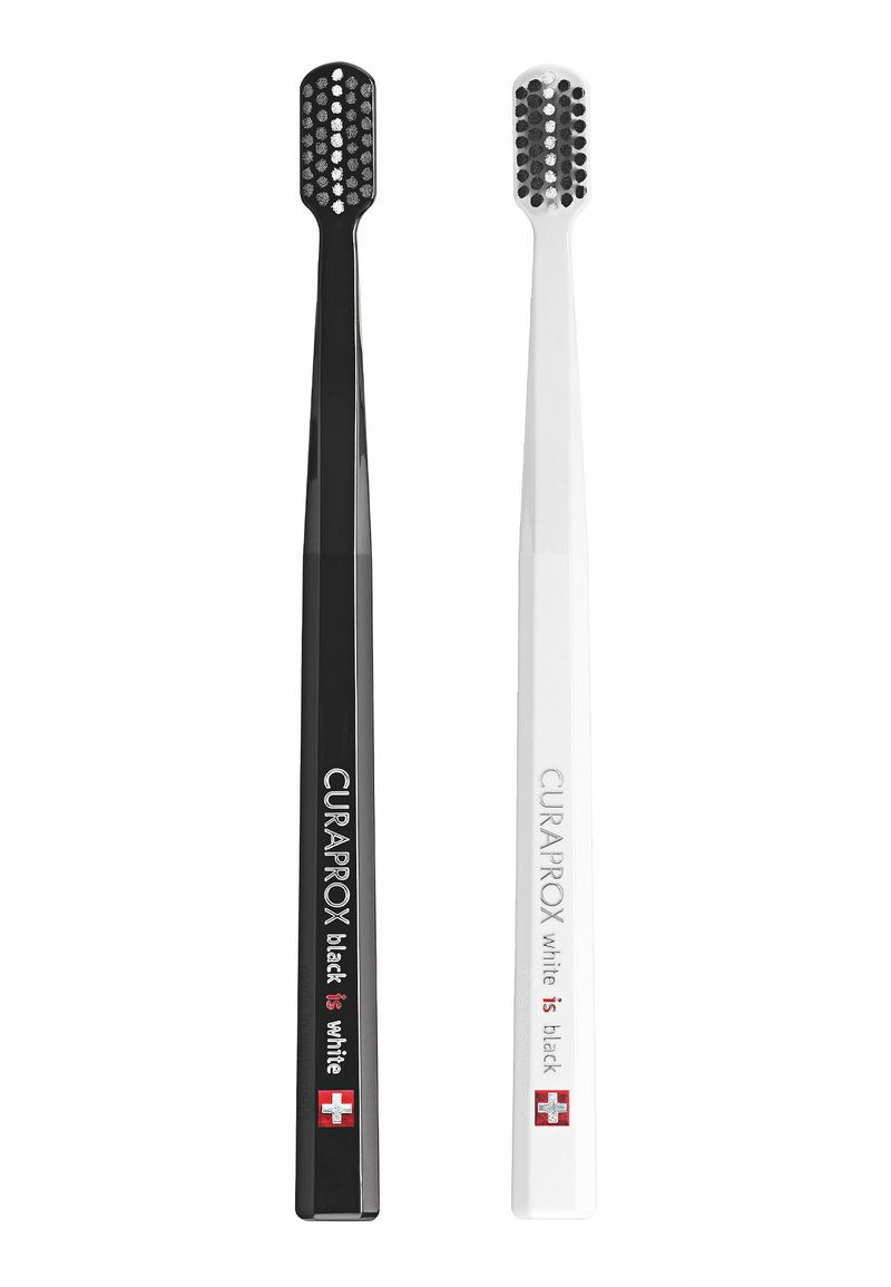 Curaprox Curaprox BLACK IS WHITE BLACK/WHITE DUO - Dental care tool - black Kostenlose Rückgabe